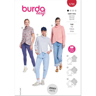 Burda Style Pattern 5790 Misses Tops B5790 Image 1 From Patternsandplains.com