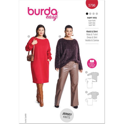 Burda Style Pattern 5796 Misses Dress and Top B5796 Image 1 From Patternsandplains.com