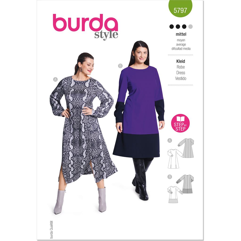 Burda Style Pattern 5797 Misses Dress B5797 Image 1 From Patternsandplains.com