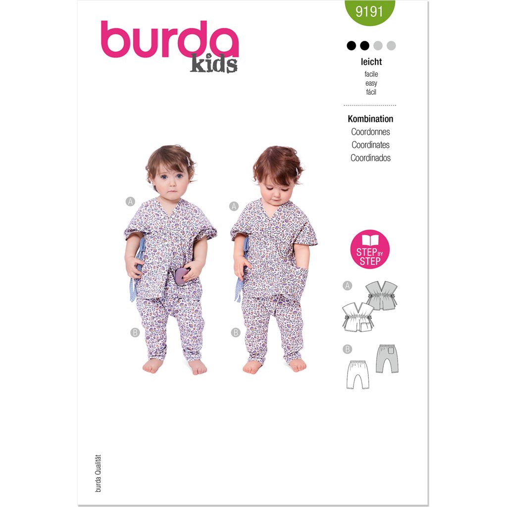 Burda Style Pattern 9191 Babies Tunic and Pants B9191 Image 1 From Patternsandplains.com