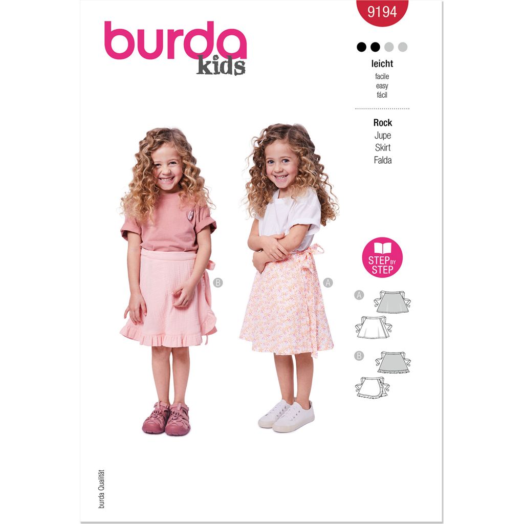 Burda Style Pattern 9194 Childrens Skirt B9194 Image 1 From Patternsandplains.com