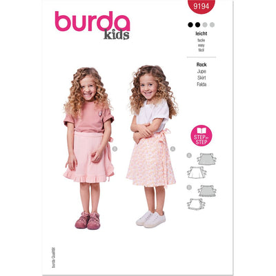 Burda Style Pattern 9194 Childrens Skirt B9194 Image 1 From Patternsandplains.com