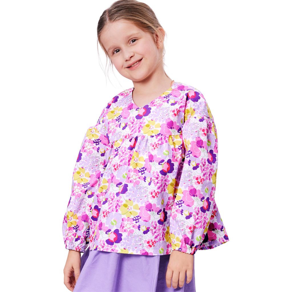 Burda Style Pattern 9195 Childrens Blouse B9195 Image 2 From Patternsandplains.com