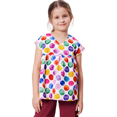 Burda Style Pattern 9195 Childrens Blouse B9195 Image 3 From Patternsandplains.com
