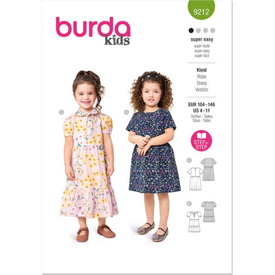 Burda Style Pattern 9212 Childrens Dress B9212 Image 1 From Patternsandplains.com