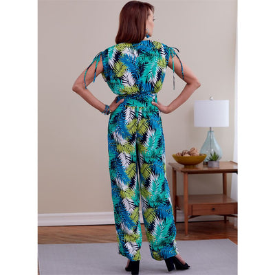 Fernando - Lime and Blue Fronds Viscose Challis Woven Fabric from John Kaldor Sample