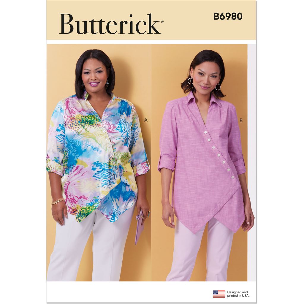 Butterick Pattern B6980 Misses and Womens Shirt 6980 Image 1 From Patternsandplains.com