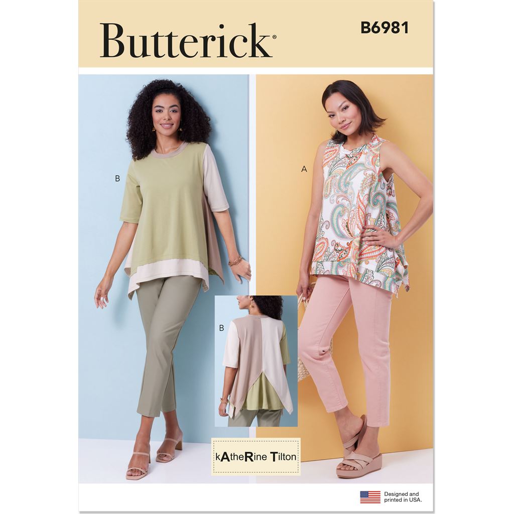 Butterick Pattern B6981 Misses Tops by Katherine Tilton 6981 Image 1 From Patternsandplains.com