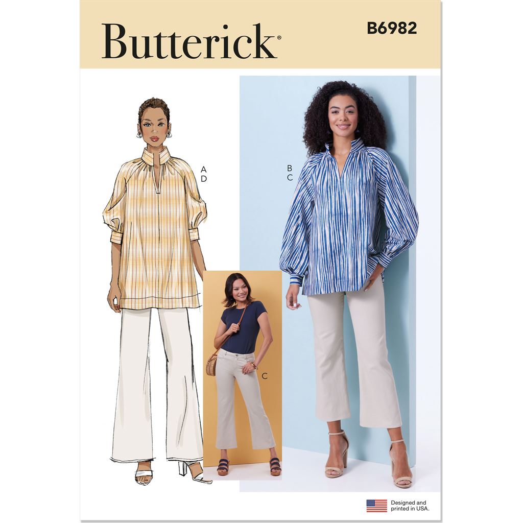 Butterick Pattern B6982 Misses Tunics and Jeans 6982 Image 1 From Patternsandplains.com
