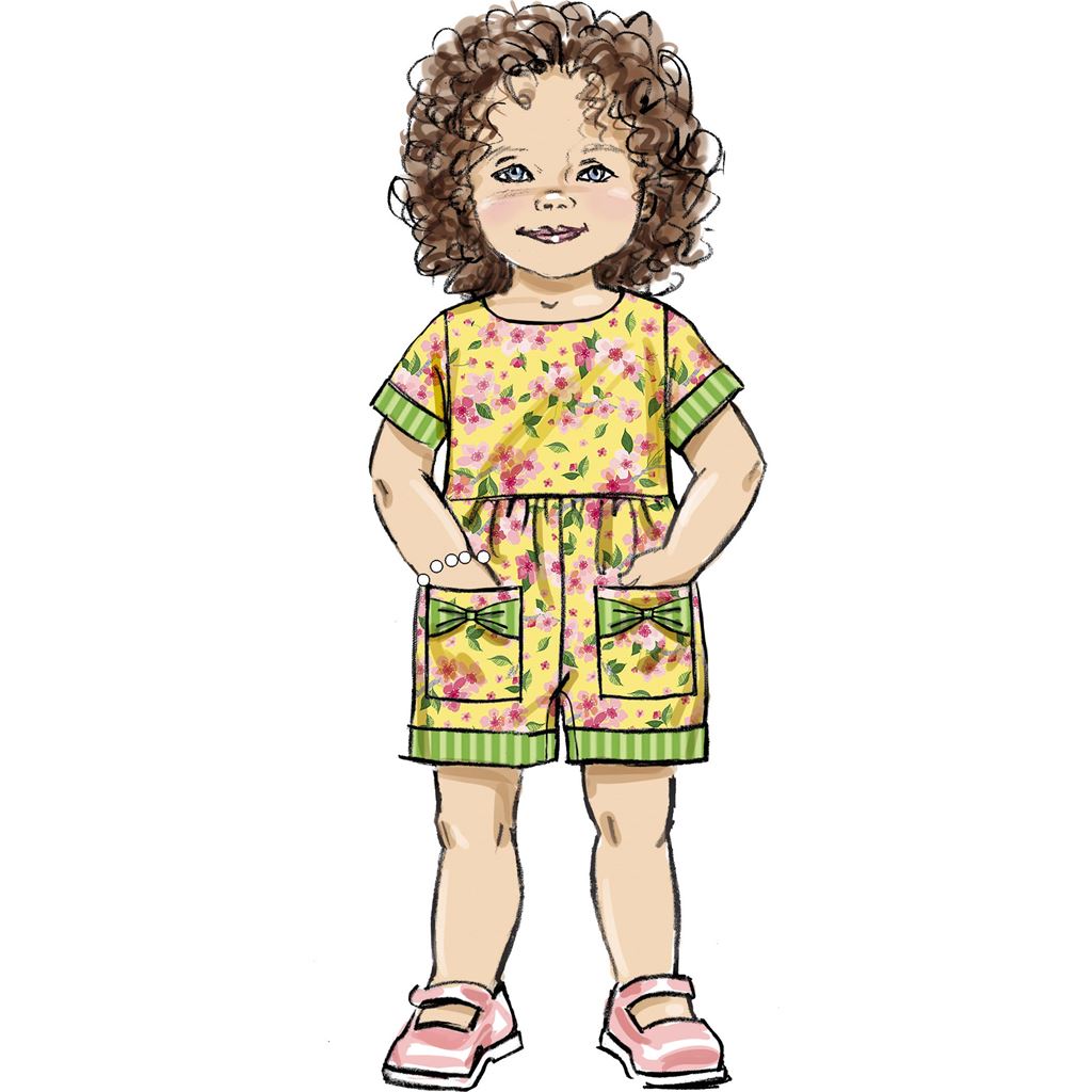 Butterick Pattern B6987 Toddlers Dresses and Rompers 6987 Image 4 From Patternsandplains.com
