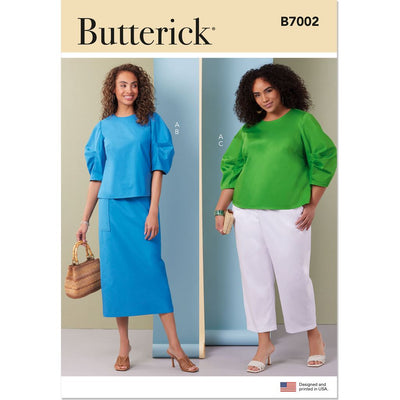 Butterick Pattern B7002 Misses and Womens Top Skirt and Pants 7002 Image 1 From Patternsandplains.com