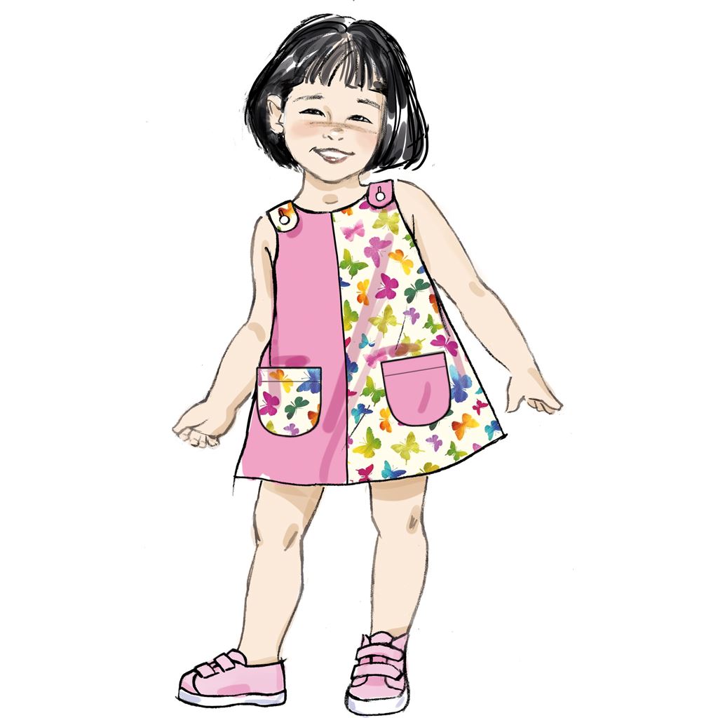 Butterick Pattern B7003 Toddlers Dresses and Panties 7003 Image 4 From Patternsandplains.com