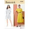 Butterick Pattern B7005 Misses and Miss Petite Button Front Dress with Sleeve Variations 7005 Image 1 From Patternsandplains.com