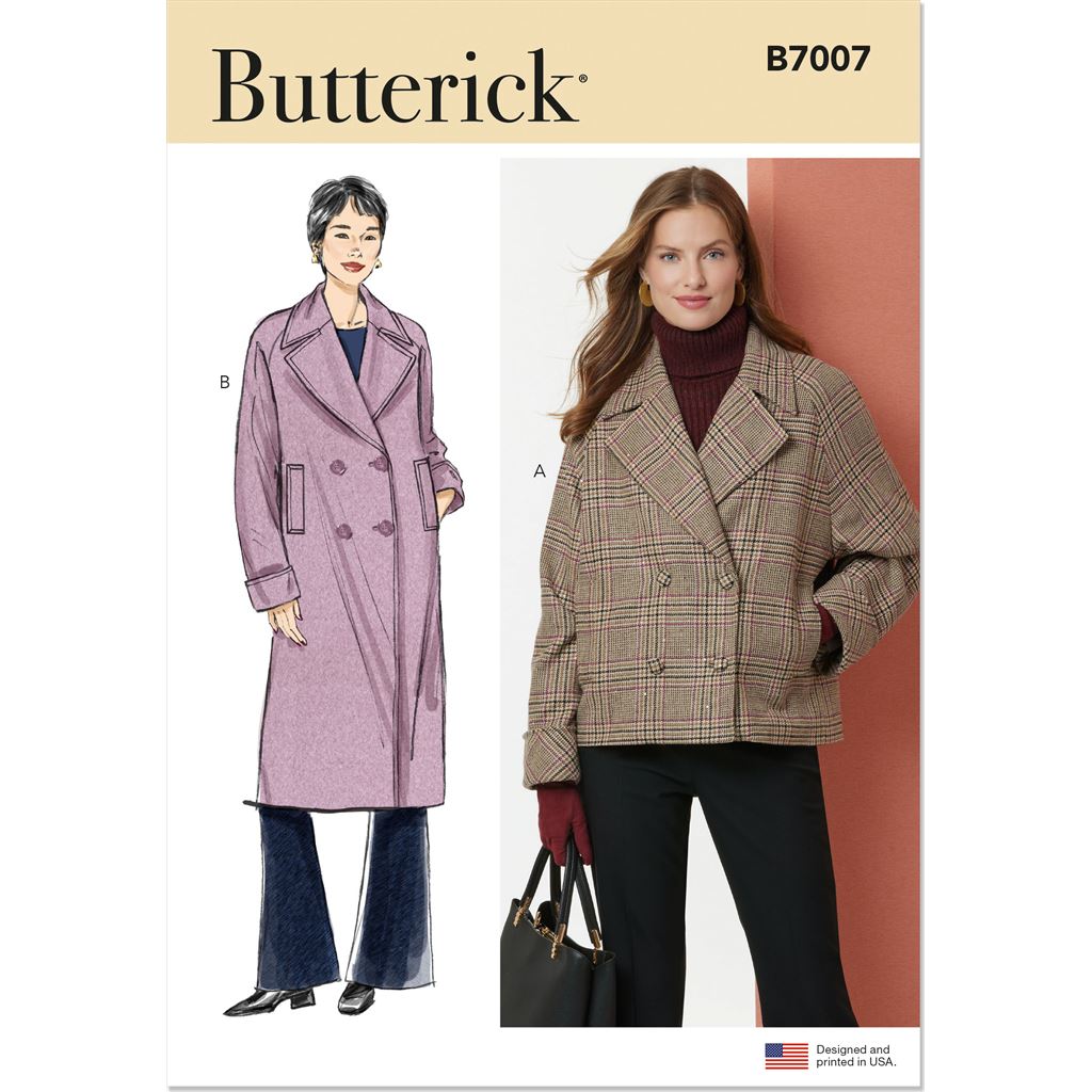 Butterick Pattern B7007 Misses Jacket and Coat 7007 Image 1 From Patternsandplains.com