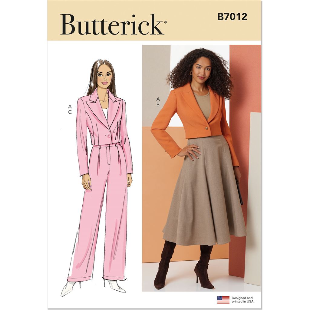 Butterick Pattern B7012 Misses Jacket Skirt and Pants 7012 Image 1 From Patternsandplains.com