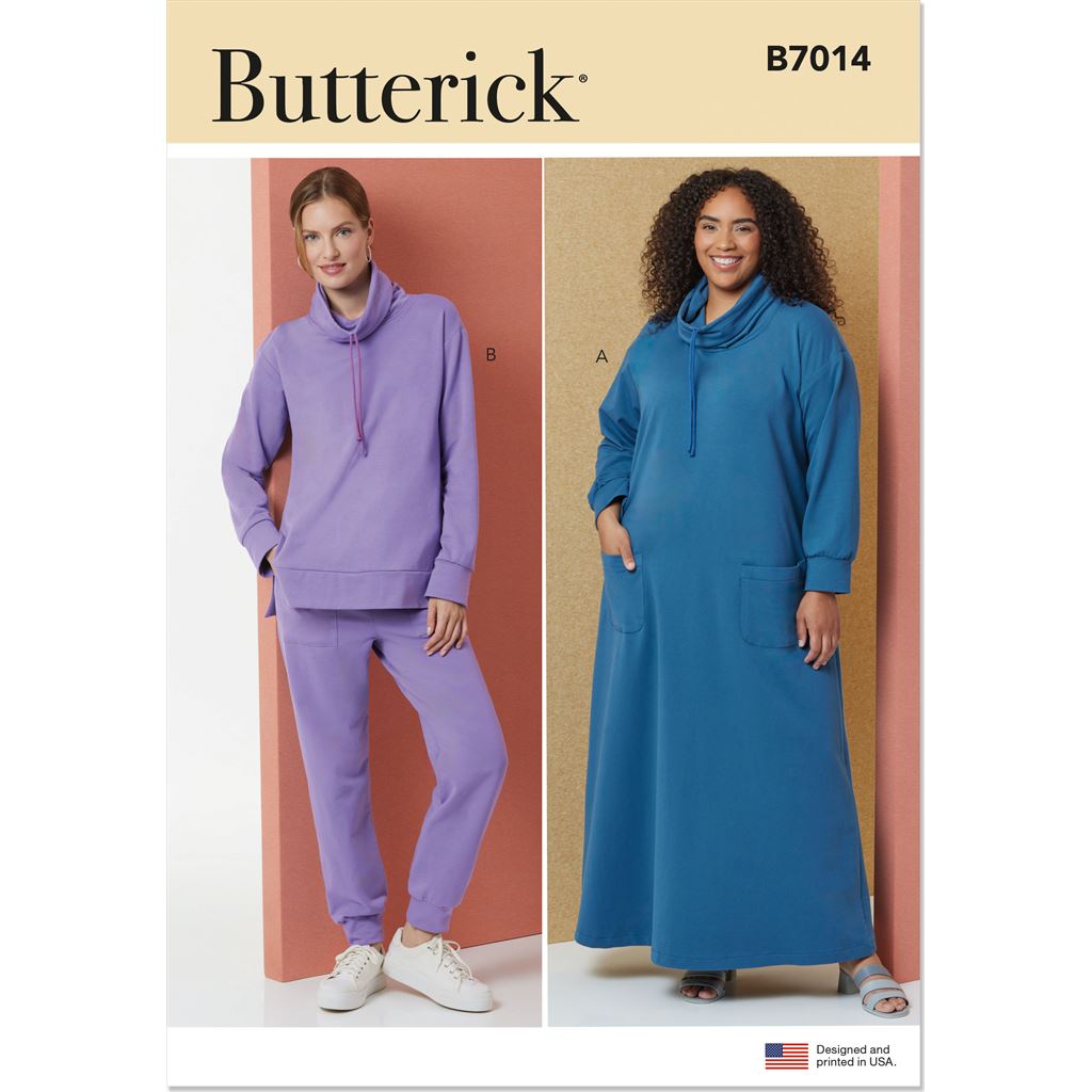 Butterick Pattern B7014 Misses and Womens Lounge Dress Top and Pants 7014 Image 1 From Patternsandplains.com