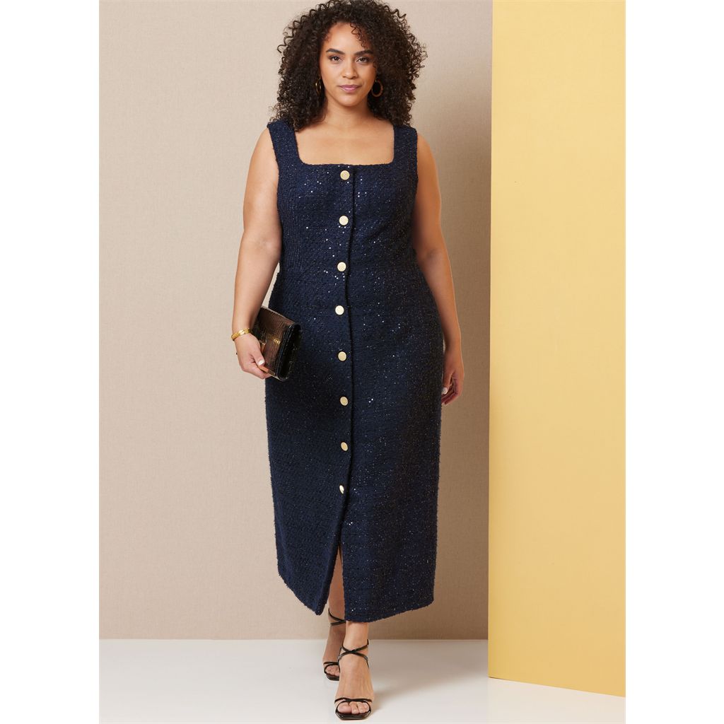 Butterick Pattern B7022 Misses and Womens Dress in Two Lengths with Petite Lines 7022 Image 3 From Patternsandplains.com