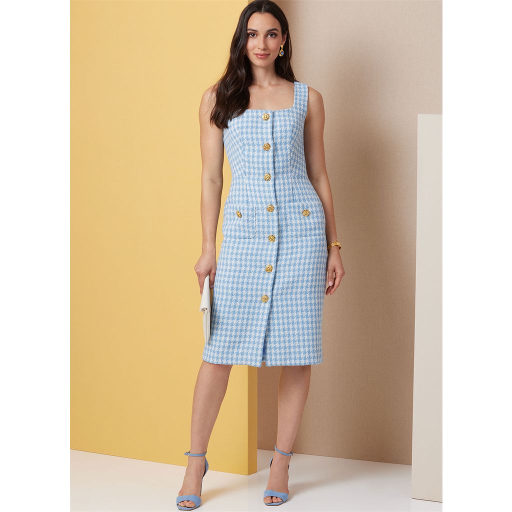 Butterick Pattern B7022 Misses and Womens Dress in Two Lengths with Petite Lines 7022 Image 4 From Patternsandplains.com