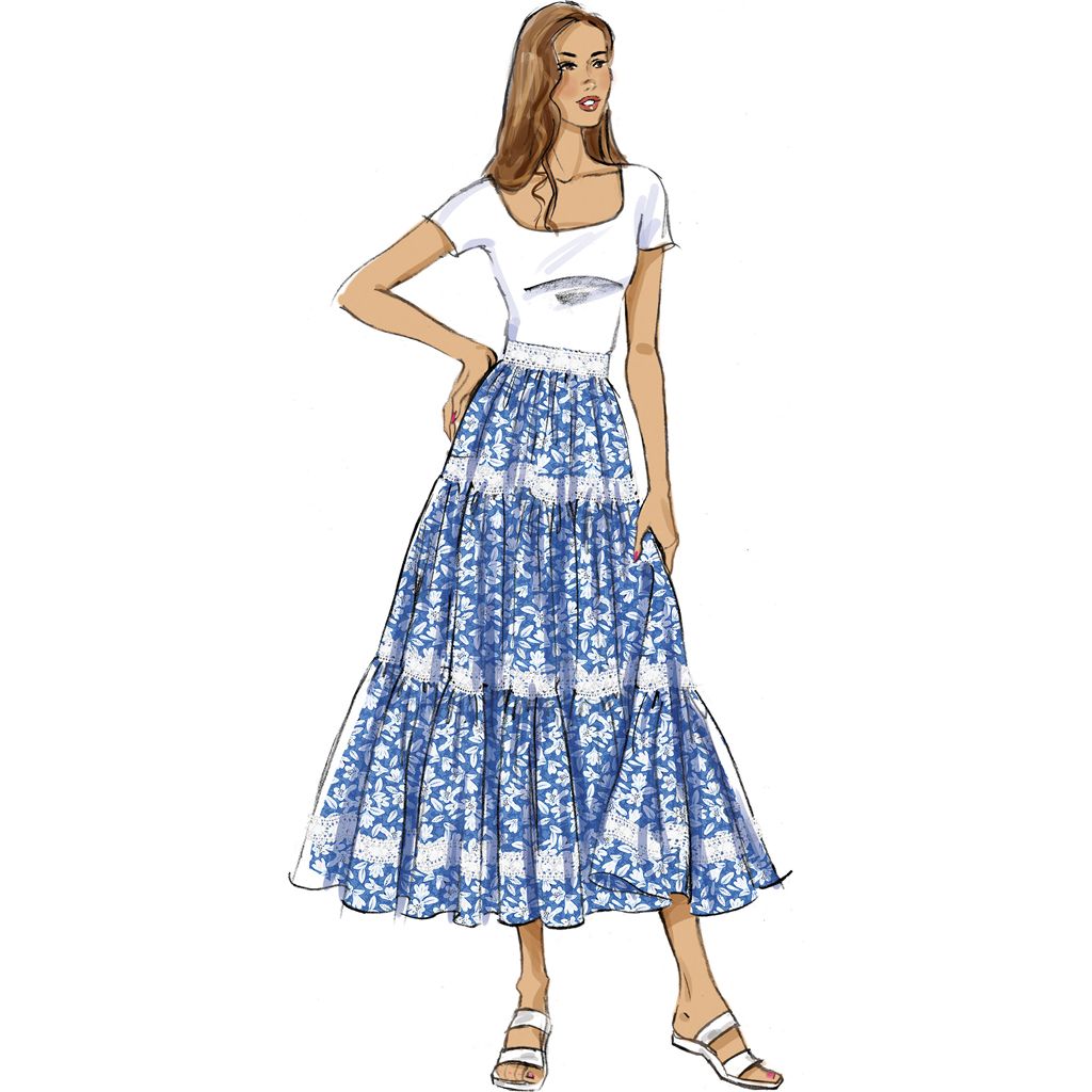 Butterick Pattern B7025 Misses Skirts 7025 Image 3 From Patternsandplains.com