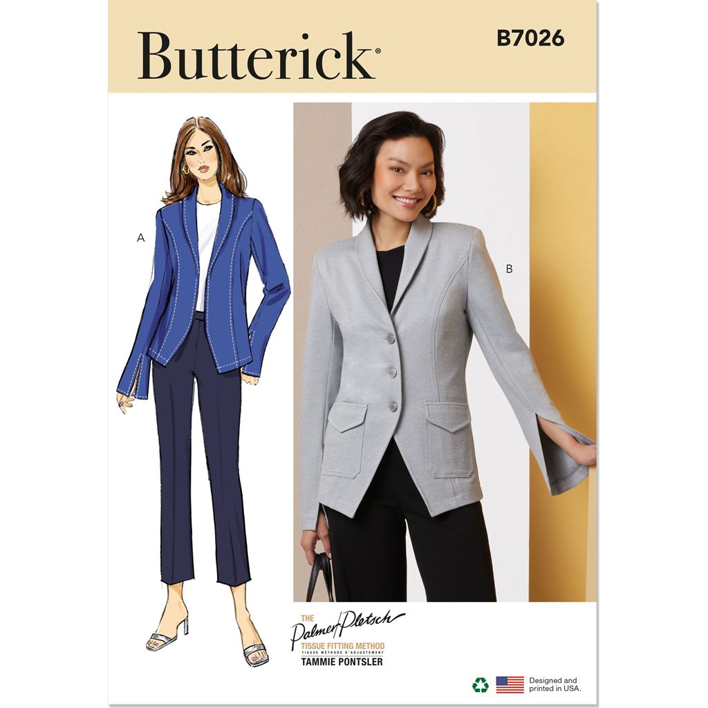 Butterick Pattern B7026 Misses Jackets by Palmer Pletsch Tammie Ponstler 7026 Image 1 From Patternsandplains.com