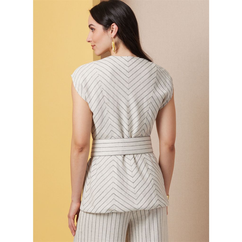 Butterick Pattern B7028 Misses Top with Belt and Pants 7028 Image 5 From Patternsandplains.com