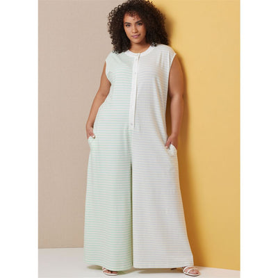 Butterick Pattern B7029 Misses and Womens Knit Jumpsuits 7029 Image 3 From Patternsandplains.com
