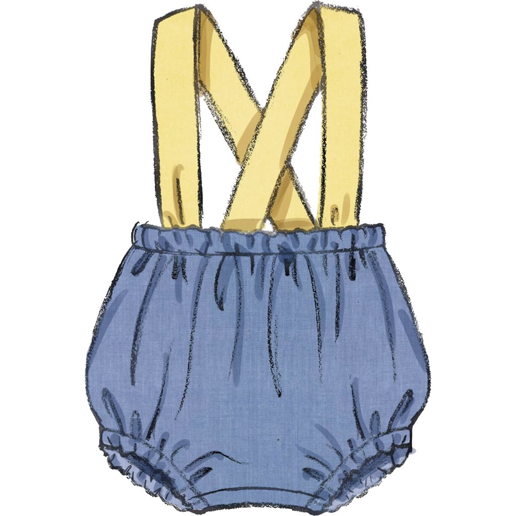 Butterick Pattern B7031 Babies Rompers and Bow Tie 7031 Image 4 From Patternsandplains.com