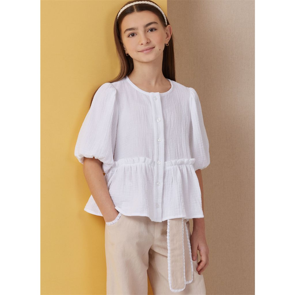 Butterick Pattern B7034 Girls Top Shorts Pants and Sash 7034 Image 2 From Patternsandplains.com