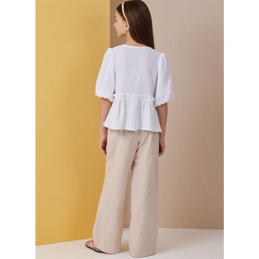 Butterick Pattern B7034 Girls Top Shorts Pants and Sash 7034 Image 7 From Patternsandplains.com