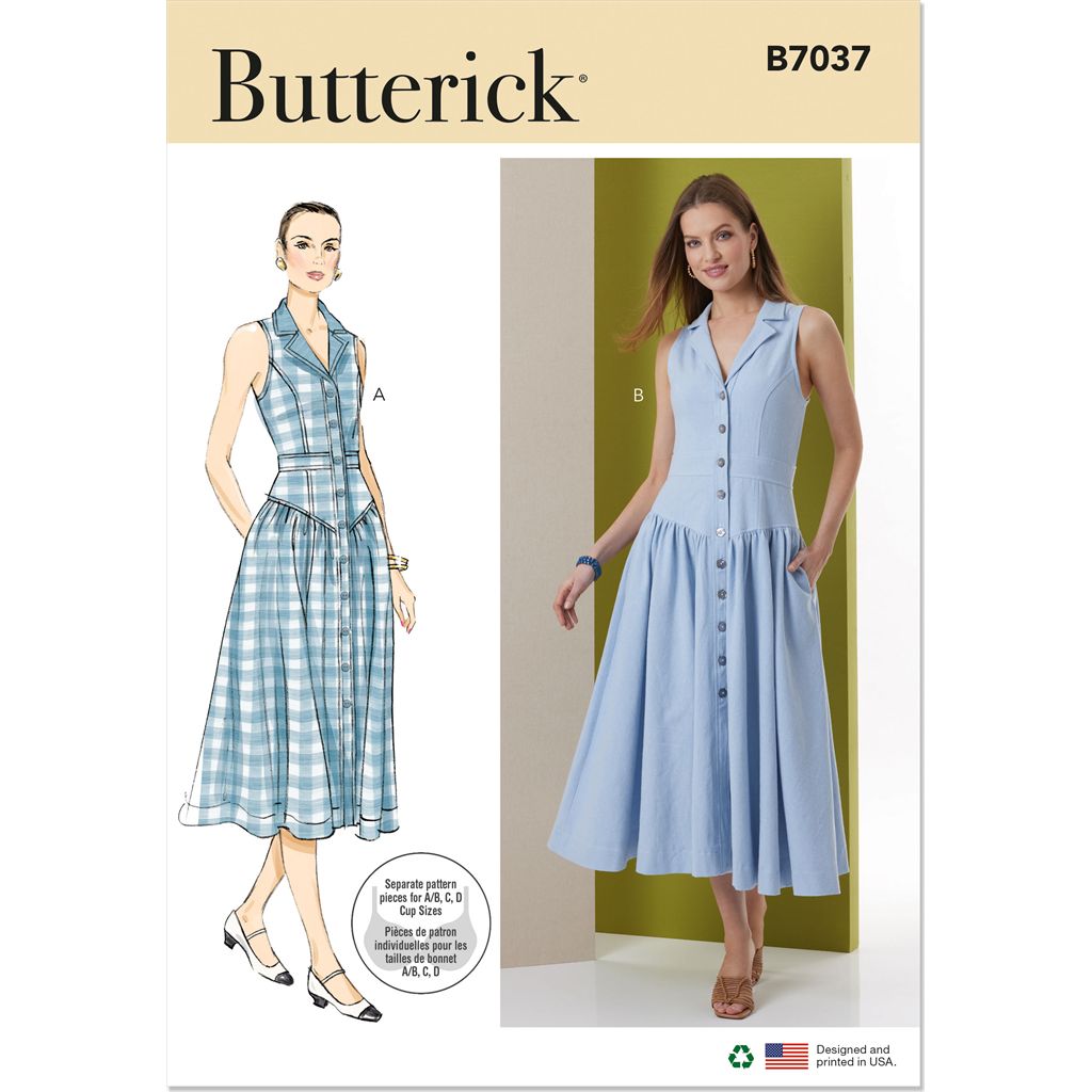 Butterick Pattern B7037 Misses Dress 7037 Image 1 From Patternsandplains.com