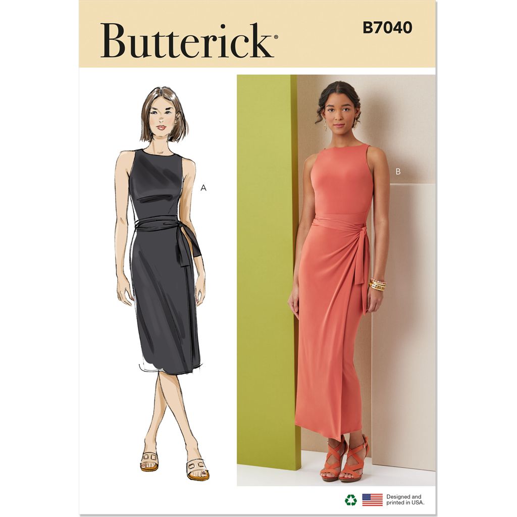 Butterick Pattern B7040 Misses and Miss Petite Knit Dress in Two Lengths 7040 Image 1 From Patternsandplains.com