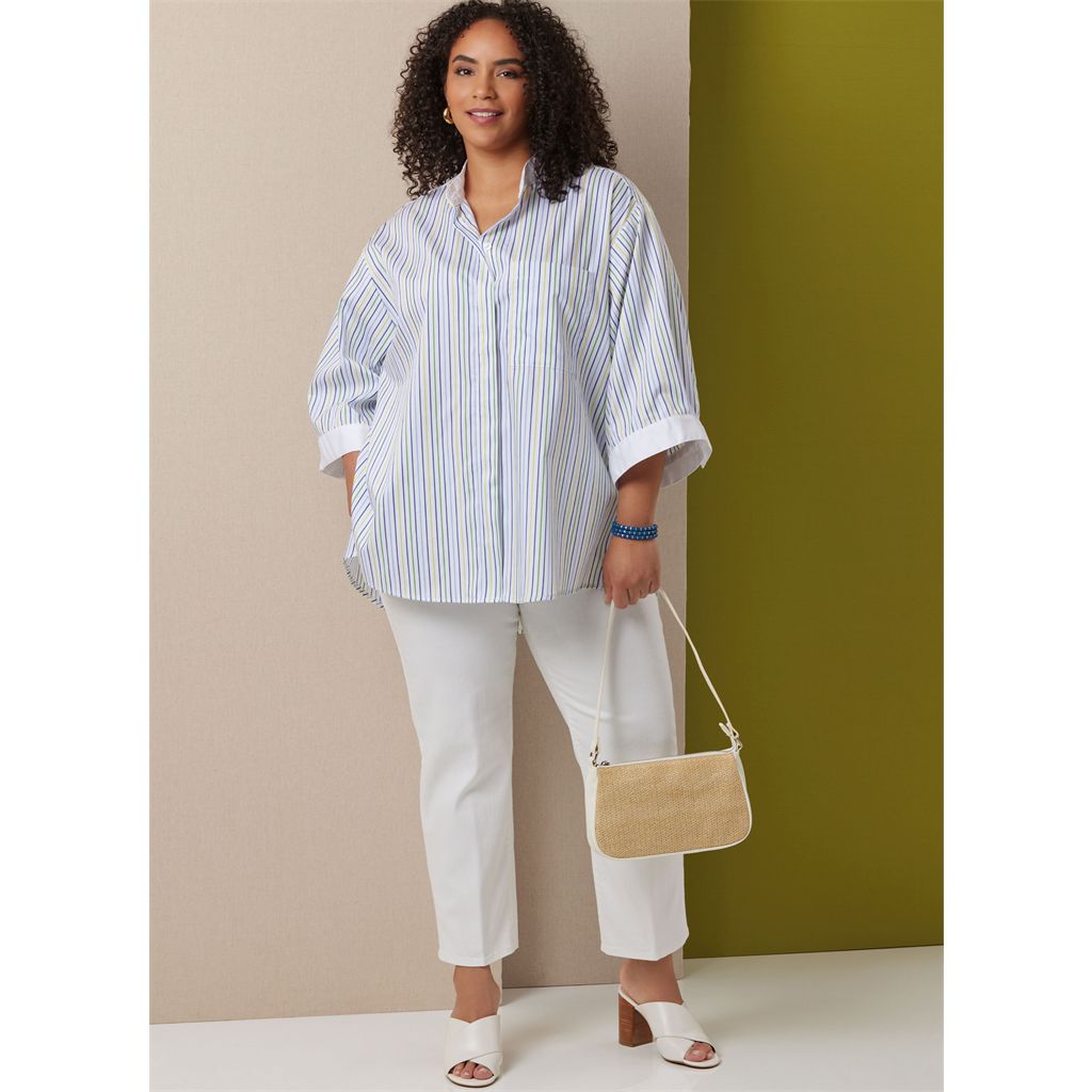 Butterick Pattern B7041 Misses and Womens Shirts 7041 Image 4 From Patternsandplains.com