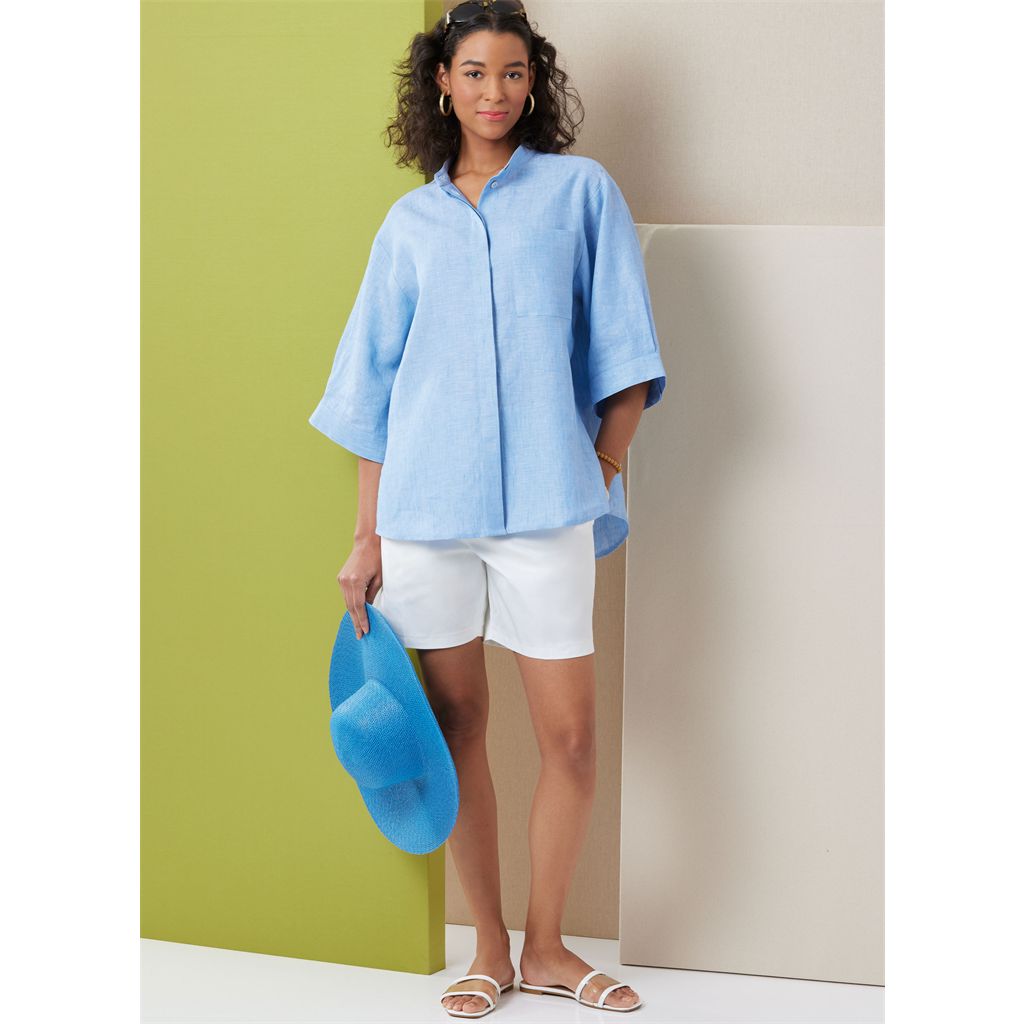 Butterick Pattern B7041 Misses and Womens Shirts 7041 Image 5 From Patternsandplains.com