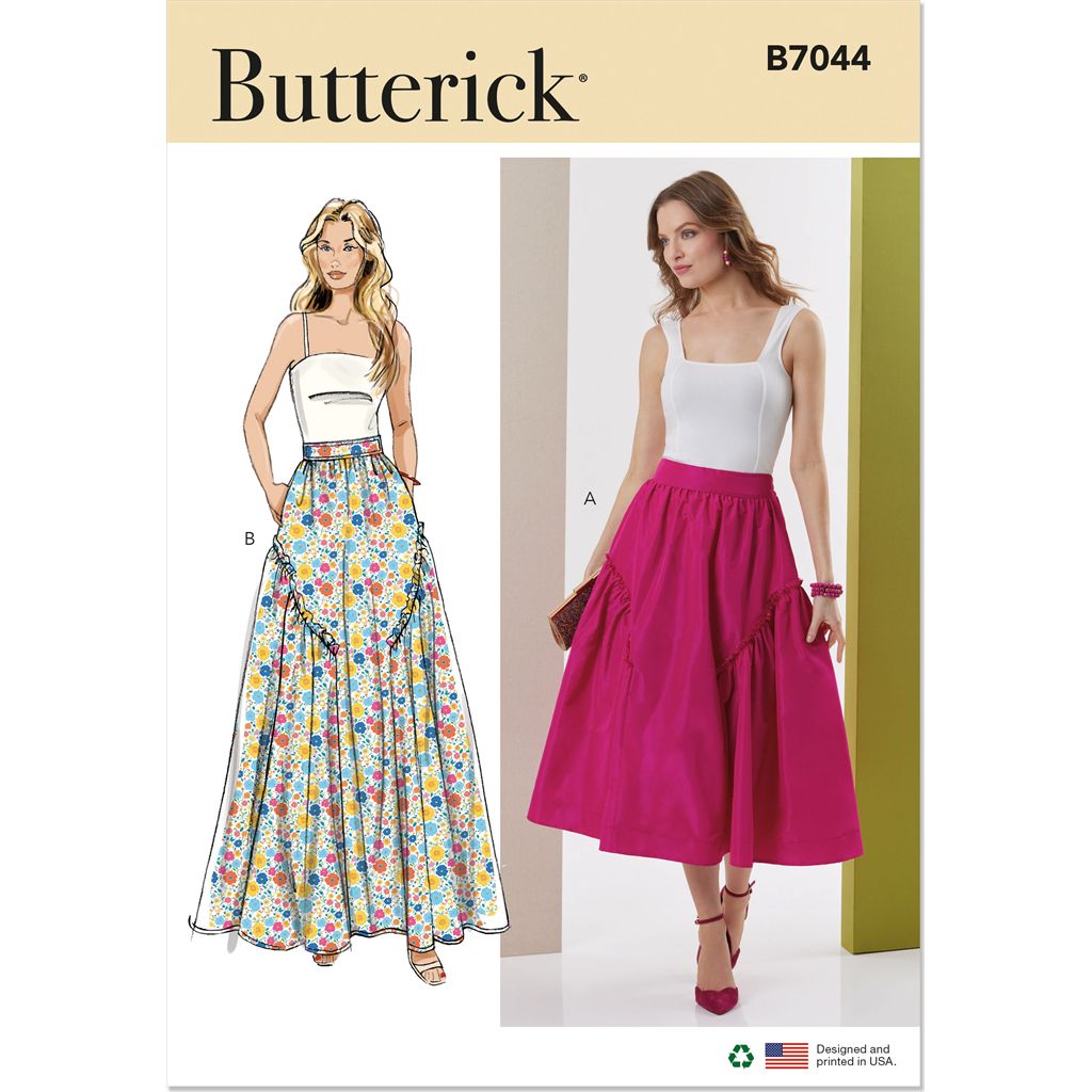 Butterick Pattern B7044 Misses Skirt in Two Lengths 7044 Image 1 From Patternsandplains.com