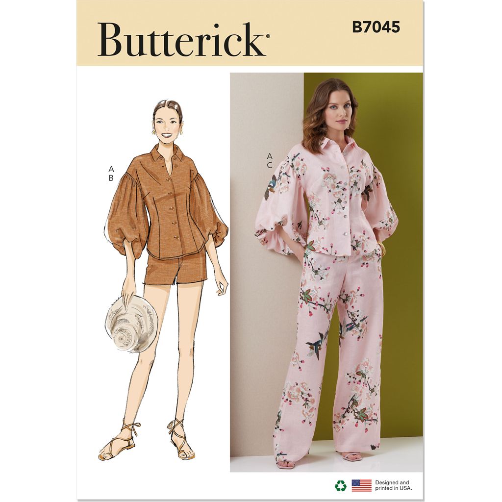 Butterick Pattern B7045 Misses and Miss Petite Top Shorts and Pants 7045 Image 1 From Patternsandplains.com