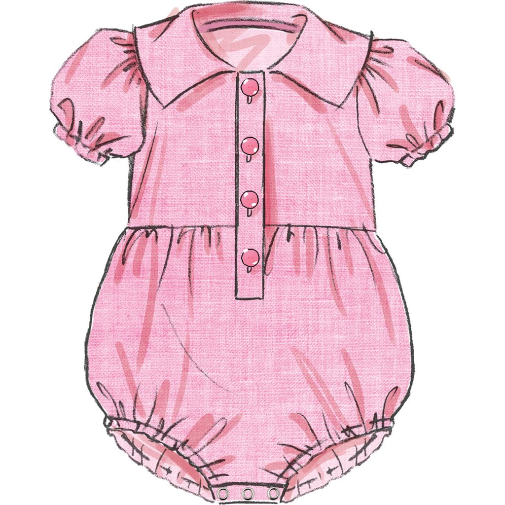 Butterick Pattern B7048 Babies Rompers 7048 Image 4 From Patternsandplains.com