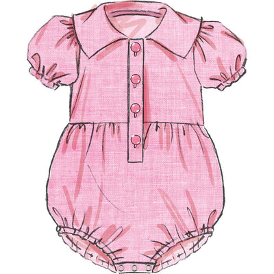 Butterick Pattern B7048 Babies Rompers 7048 Image 4 From Patternsandplains.com
