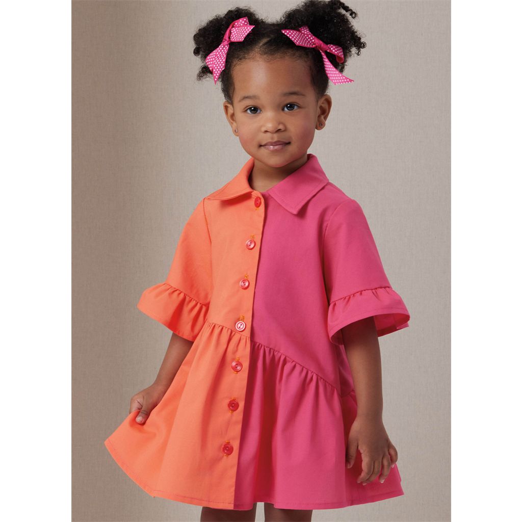 Butterick Pattern B7049 Toddlers Dress with Sleeve Variations 7049 Image 2 From Patternsandplains.com