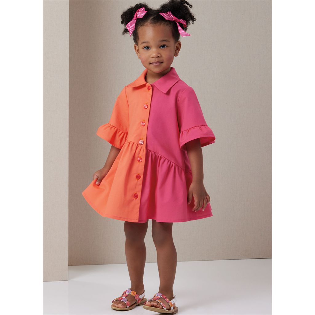 Butterick Pattern B7049 Toddlers Dress with Sleeve Variations 7049 Image 5 From Patternsandplains.com