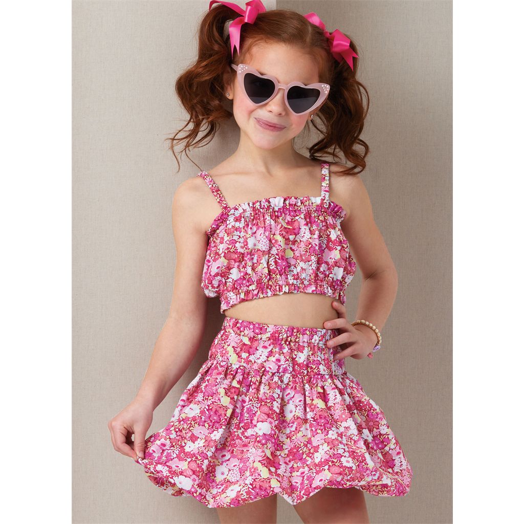 Butterick Pattern B7050 Childrens Tops and Skirts 7050 Image 2 From Patternsandplains.com