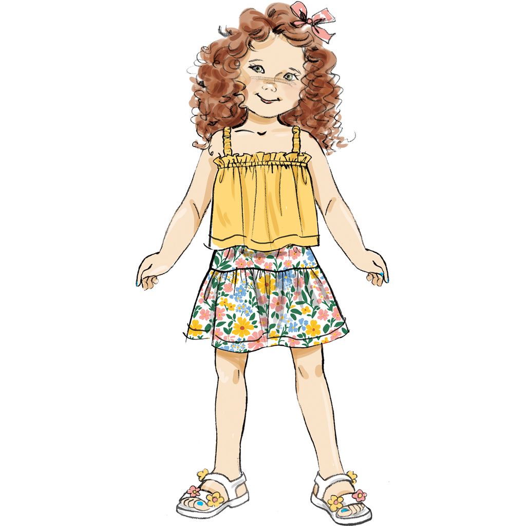 Butterick Pattern B7050 Childrens Tops and Skirts 7050 Image 3 From Patternsandplains.com