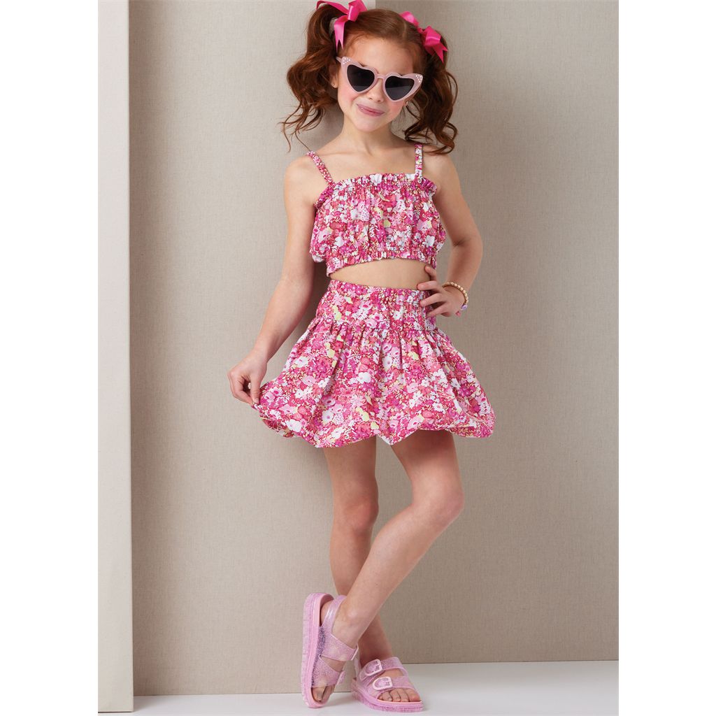 Butterick Pattern B7050 Childrens Tops and Skirts 7050 Image 5 From Patternsandplains.com