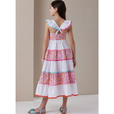Butterick Pattern B7051 Girls Dress in Two Lengths and Hat in Three Sizes 7051 Image 6 From Patternsandplains.com