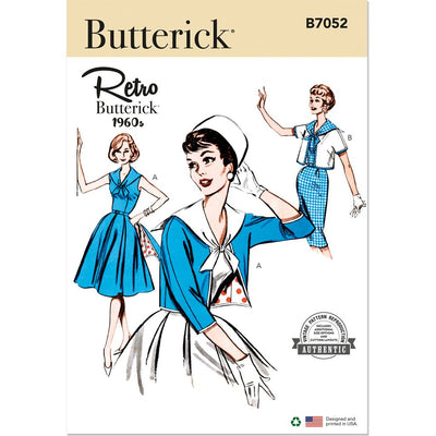 Butterick Pattern B7052 Misses Dress and Jacket 7052 Image 1 From Patternsandplains.com