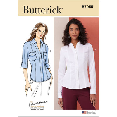 Butterick Pattern B7055 Misses Shirts with Princess Seams by Tammie Pontsler for Palmer Pletsch 7055 Image 1 From Patternsandplains.com