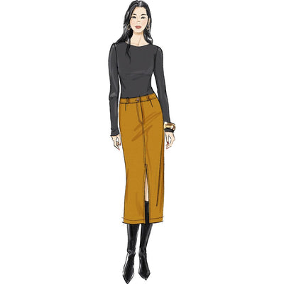 Butterick Pattern B7057 Misses Pencil Skirt in Two Lengths 7057 Image 3 From Patternsandplains.com