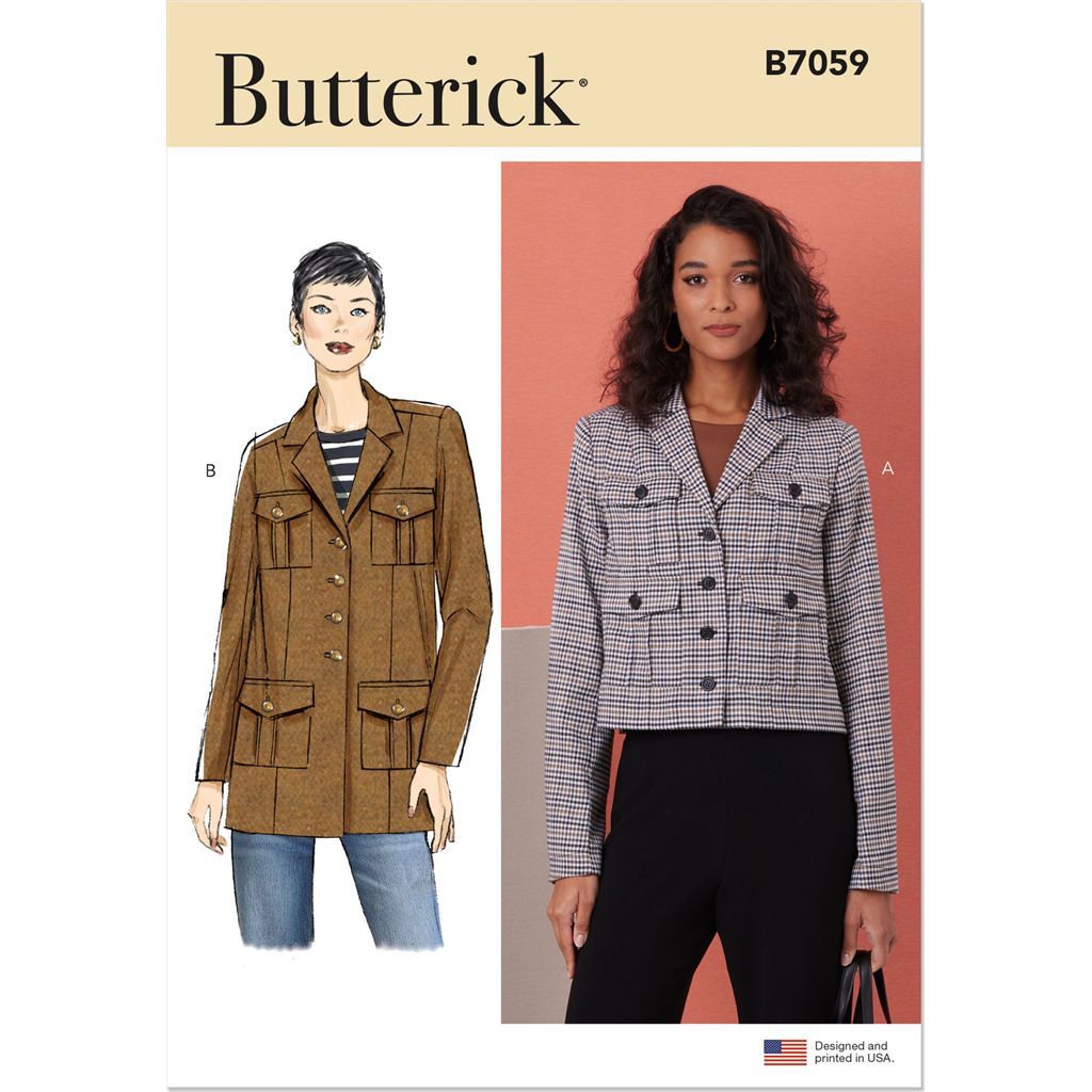 Butterick Pattern B7059 Misses Jacket in Two Lengths 7059 Image 1 From Patternsandplains.com