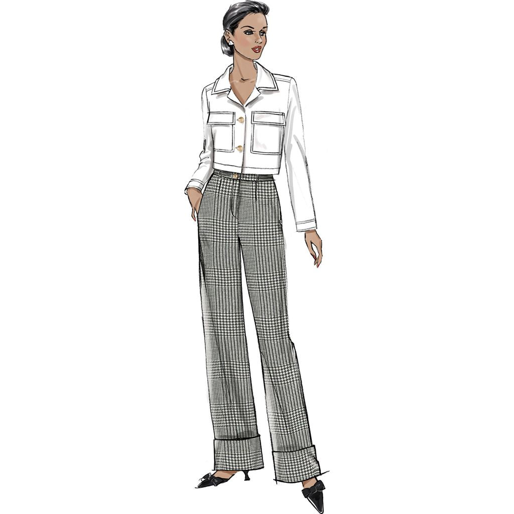 Butterick Pattern B7061 Misses and Miss Petite Jacket with Sleeve Variations Skirt and Pants 7061 Image 3 From Patternsandplains.com