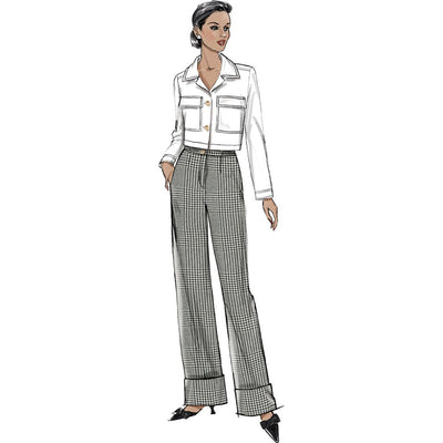 Butterick Pattern B7061 Misses and Miss Petite Jacket with Sleeve Variations Skirt and Pants 7061 Image 3 From Patternsandplains.com