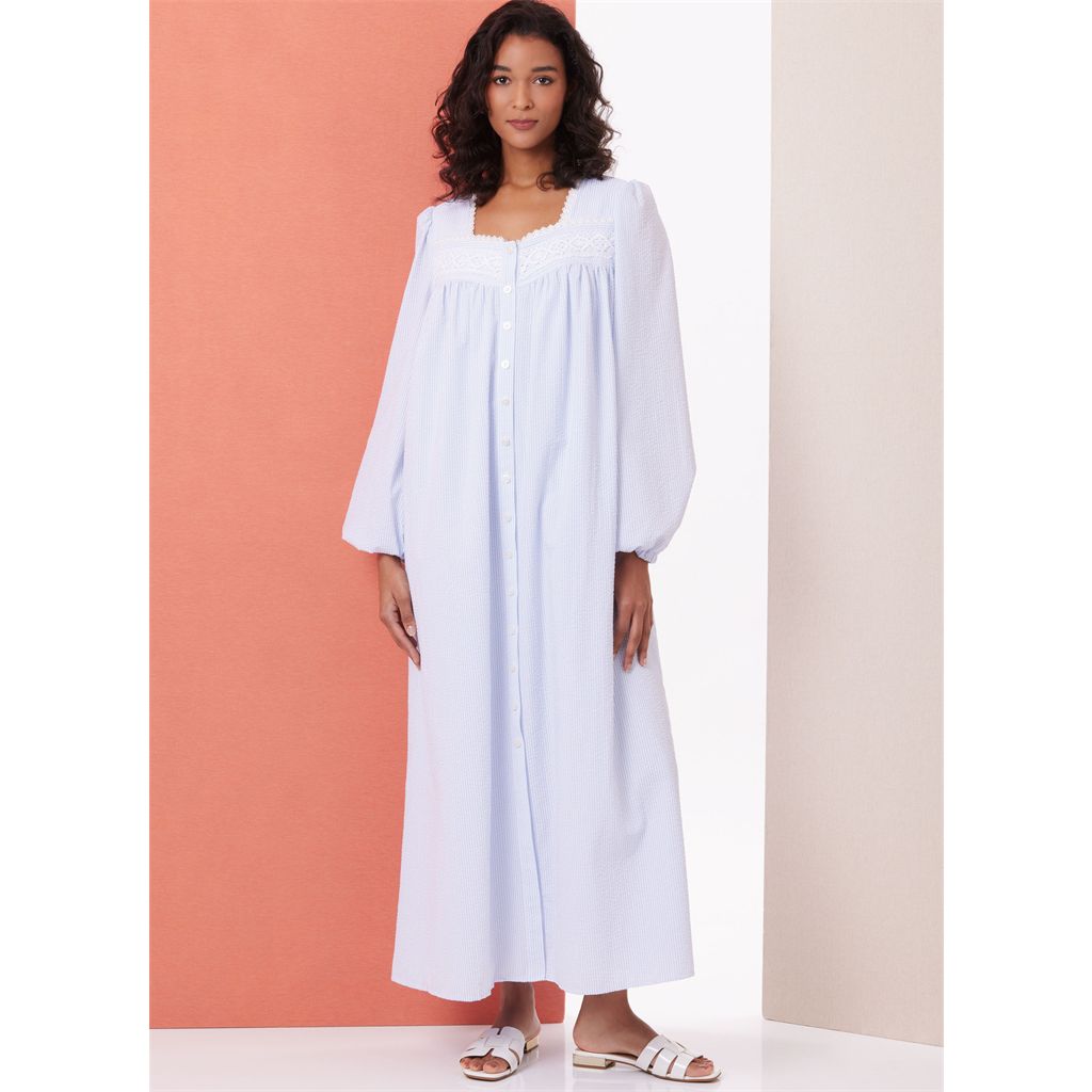 Butterick Pattern B7062 Misses Robe and Nightgown 7062 Image 2 From Patternsandplains.com